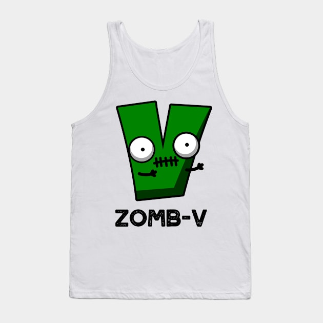 Zom-V Cute Halloween Zombie Alphabet Pun Tank Top by punnybone